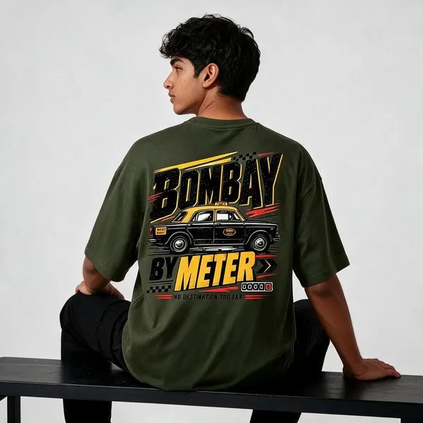 Kaali_Peeli_Olive_Green_Cotton_Oversized_Graphic_T-Shirt_For_Men