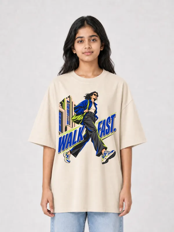 Beige_Cotton_Oversized_Graphic_T-Shirt_For_Women