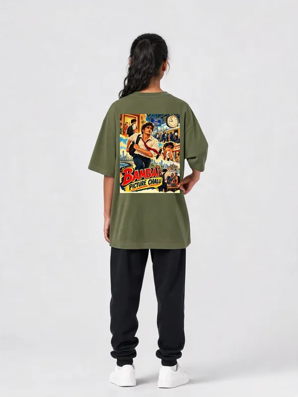 Olive_Green_Cotton_Oversized_Graphic_T-Shirt_For_Unisex