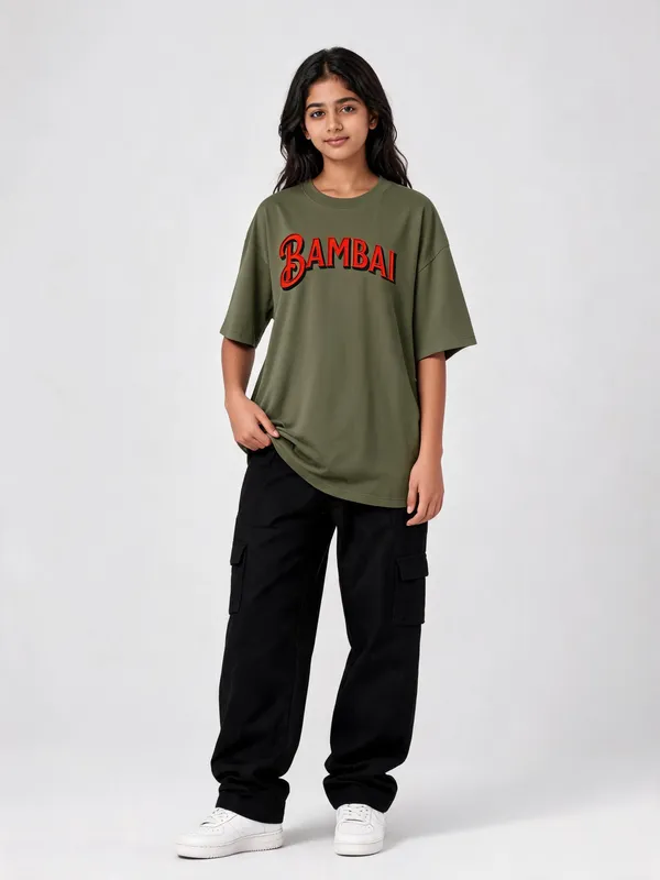 Olive_Green_Cotton_Oversized_Graphic_T-Shirt_For_Unisex