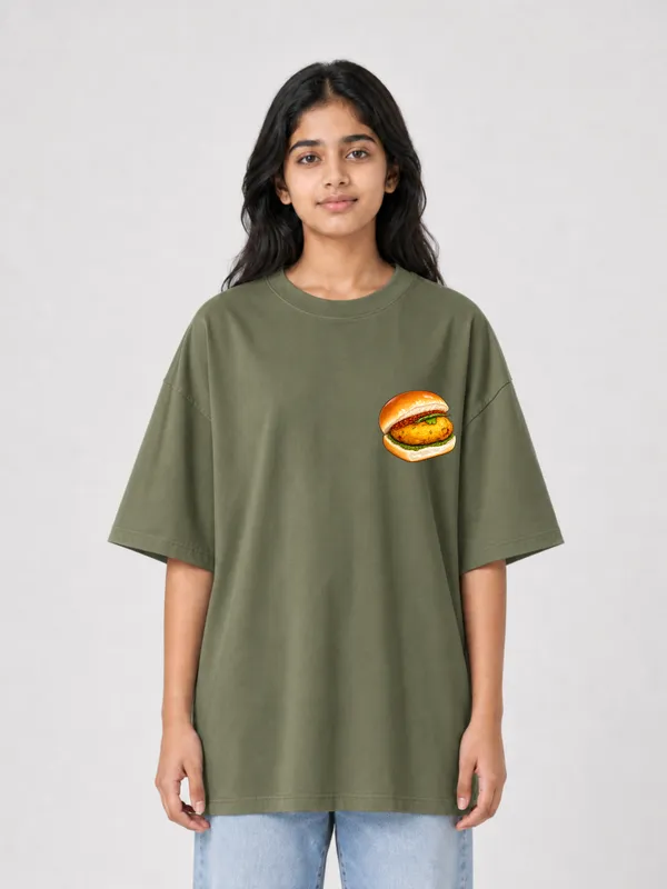 Olive_Green_Cotton_Oversized_Graphic_T-Shirt_For_Women