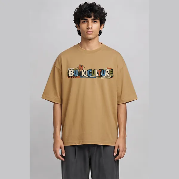 Bunk_Culture_Beige__Cotton_Oversized_Graphic_T-Shirt_For_Men