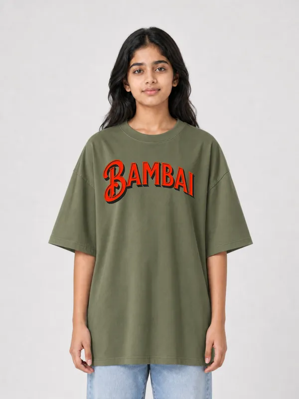 Olive_Green_Cotton_Oversized_Graphic_T-Shirt_For_Unisex