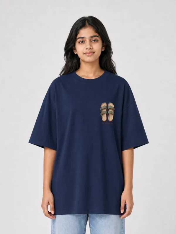 Navy_Blue_Cotton_Oversized_Graphic_T-Shirt_For_Women