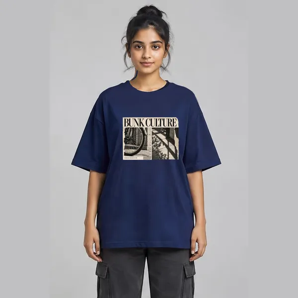 Bunk_Culture_Navy_Blue_Cotton_Oversized_Graphic_T-Shirt_For_Unisex