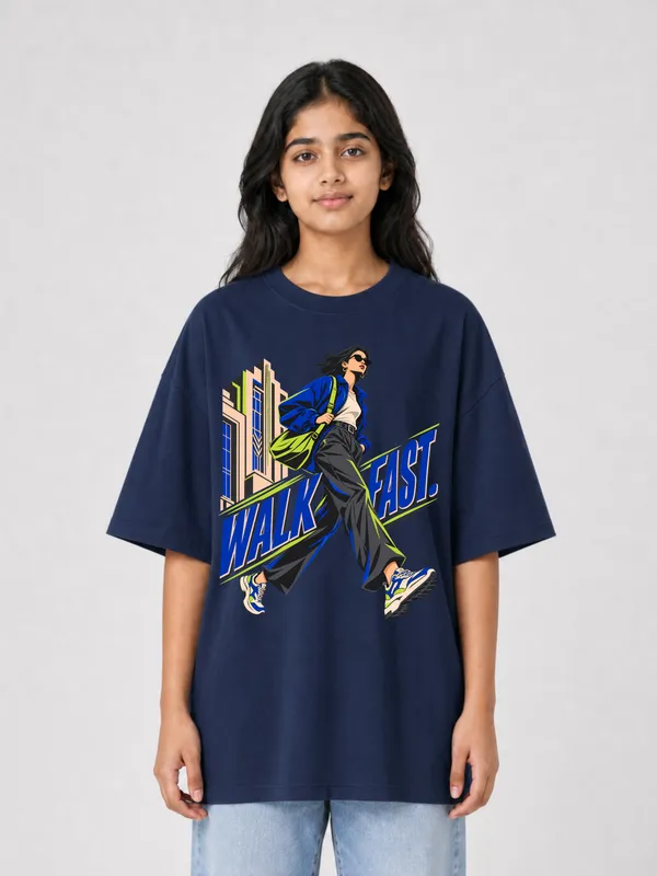 Navy_Blue_Cotton_Oversized_Graphic_T-Shirt_For_Women