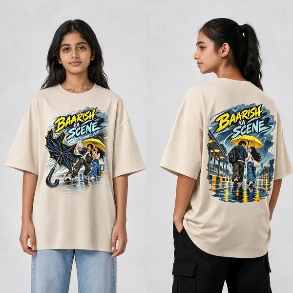 Baarish_Brown_Cotton_Oversized_Graphic_T-Shirt_For_Women
