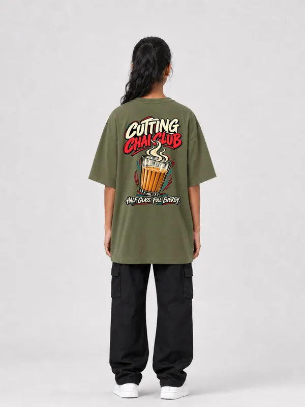 Cutting_Chai_Club_Olive_Green_Cotton_Oversized_Graphic_T-Shirt_For_Women