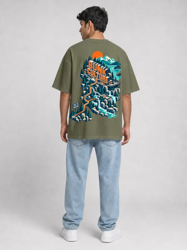 Olive_Green_Cotton_Oversized_Graphic_T-Shirt_For_Men