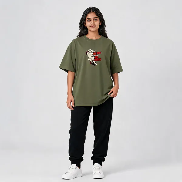 Olive_Green_Cotton_Oversized_Graphic_T-Shirt_For_Women