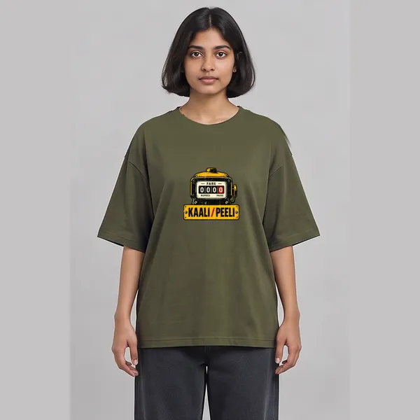 Kaali_Peeli_Olive_Green_Cotton_Oversized_Graphic_T-Shirt_For_Unisex