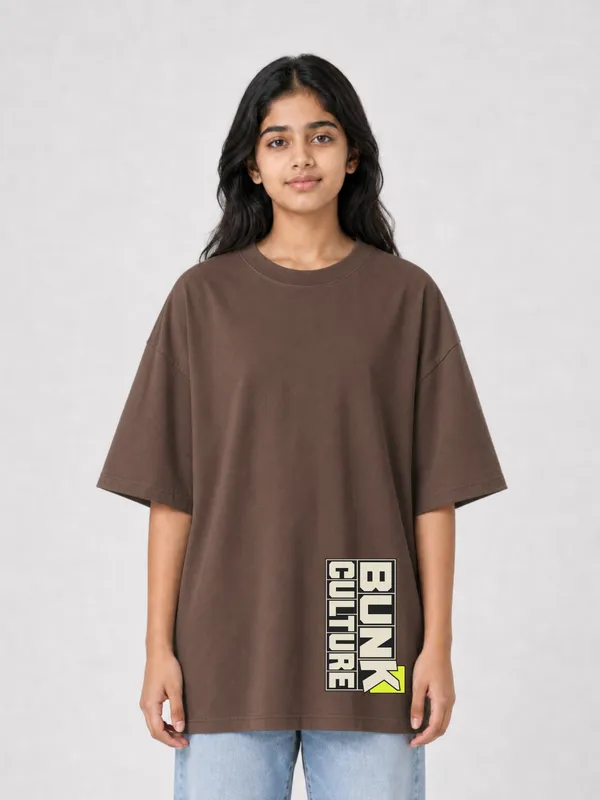 Brown_Cotton_Oversized_Graphic_T-Shirt_For_Women