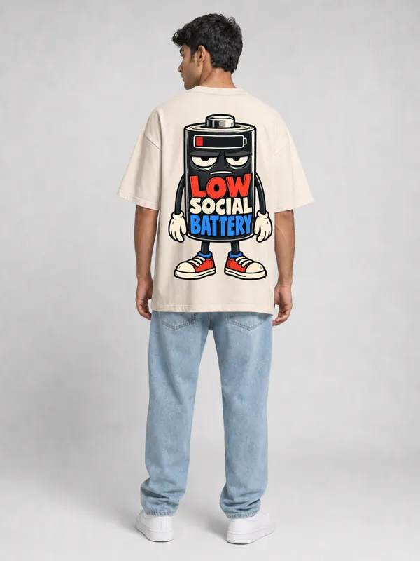 Cream_Cotton_Oversized_Graphic_T-Shirt_For_Men