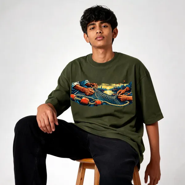 Olive_Green_Cotton_Oversized_Graphic_T-Shirt_For_Men