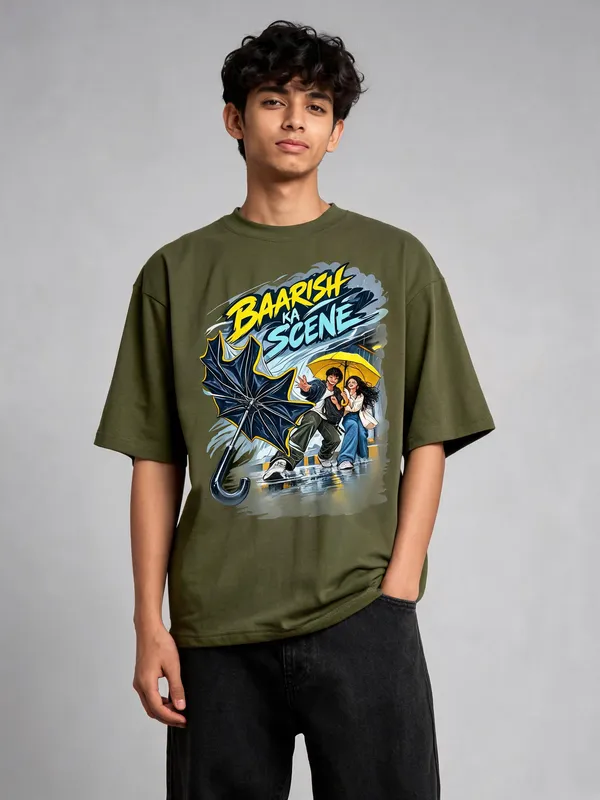 Olive_Green_Cotton_Oversized_Graphic_T-Shirt_For_Men