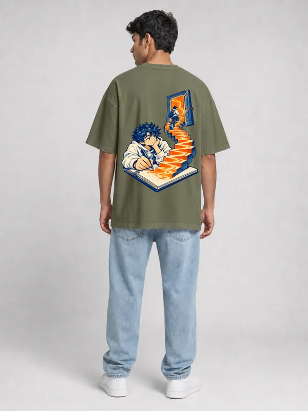 Olive_Green_Cotton_Oversized_Graphic_T-Shirt_For_Men