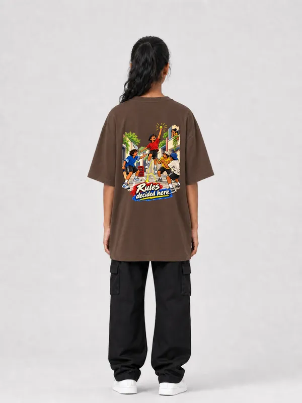 Brown_Cotton_Oversized_Graphic_T-Shirt_For_Unisex