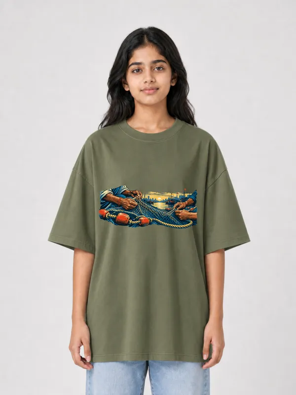 Olive_Green_Cotton_Oversized_Graphic_T-Shirt_For_Women
