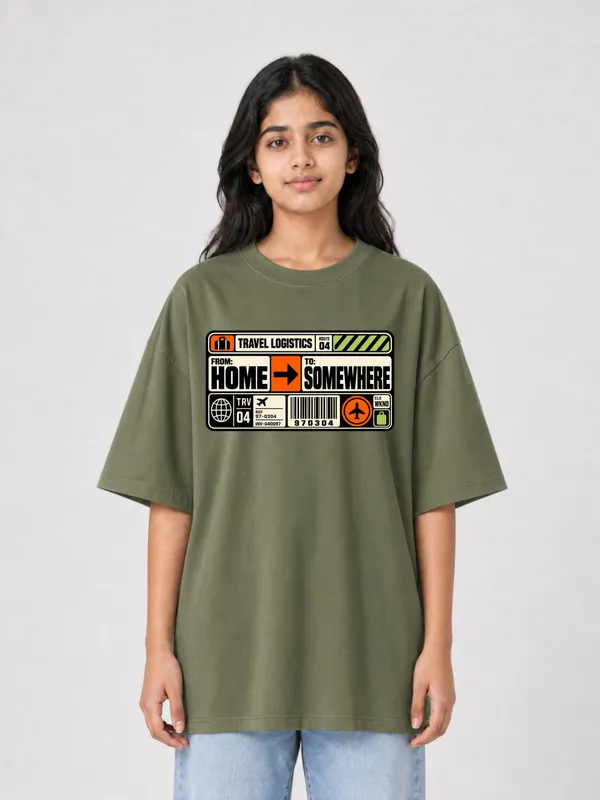Olive_Green_Cotton_Oversized_Graphic_T-Shirt_For_Women