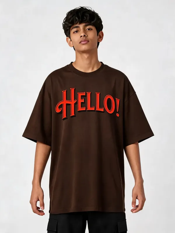 Brown_Cotton_Oversized_Graphic_T-Shirt_For_Men
