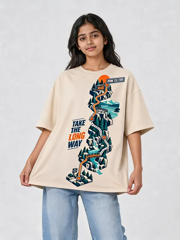 Beige_Cotton_Oversized_Graphic_T-Shirt_For_Women