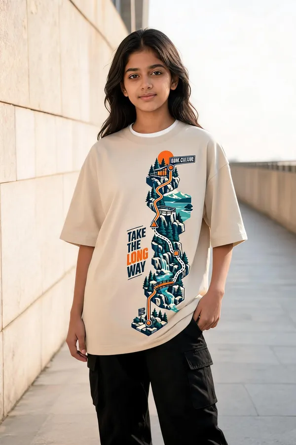 Beige_Cotton_Oversized_Graphic_T-Shirt_For_Women