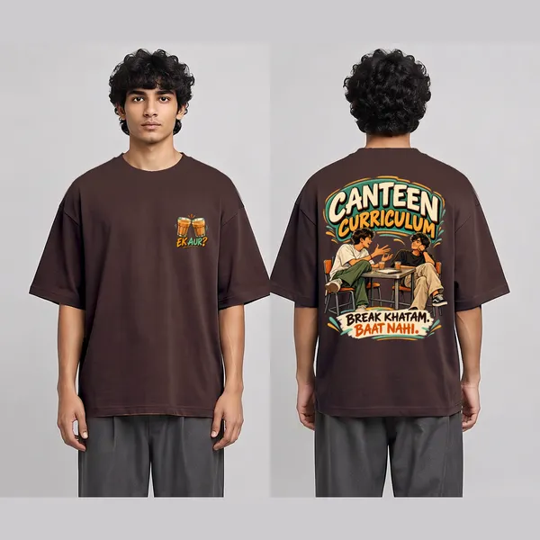 Canteen_Brown_Cotton_Oversized_Graphic_T-Shirt_For_Men