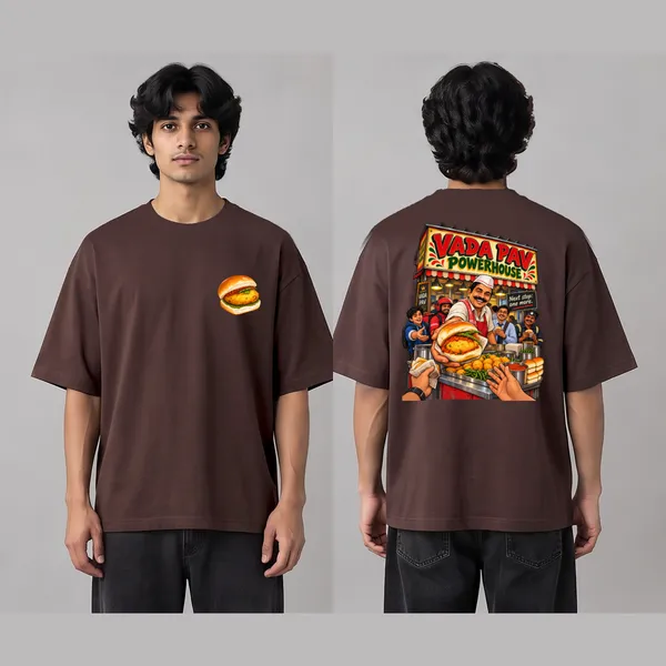 Vada_Paav_Brown_Cotton_Oversized_Graphic_T-Shirt_For_Men