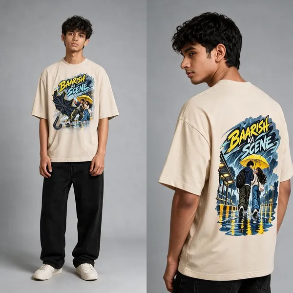 Baarish_Beige_Cotton_Oversized_Graphic_T-Shirt_For_Men