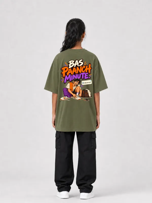 Olive_Green_Cotton_Oversized_Graphic_T-Shirt_For_Women
