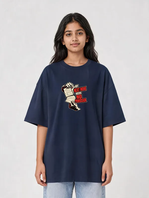 Navy_Cotton_Oversized_Graphic_T-Shirt_For_Women