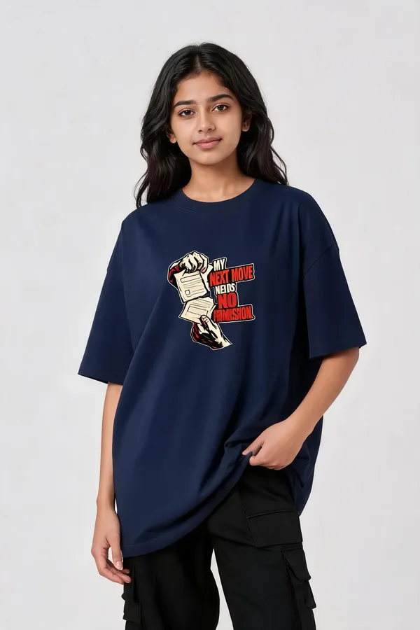 Navy_Cotton_Oversized_Graphic_T-Shirt_For_Women