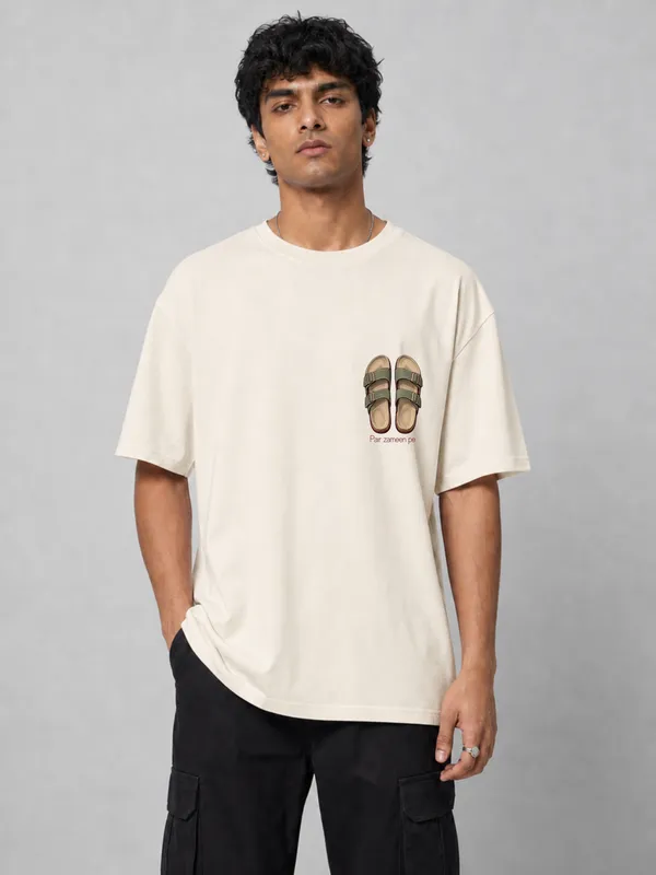 Beige_Cotton_Oversized_Graphic_T-Shirt_For_Men