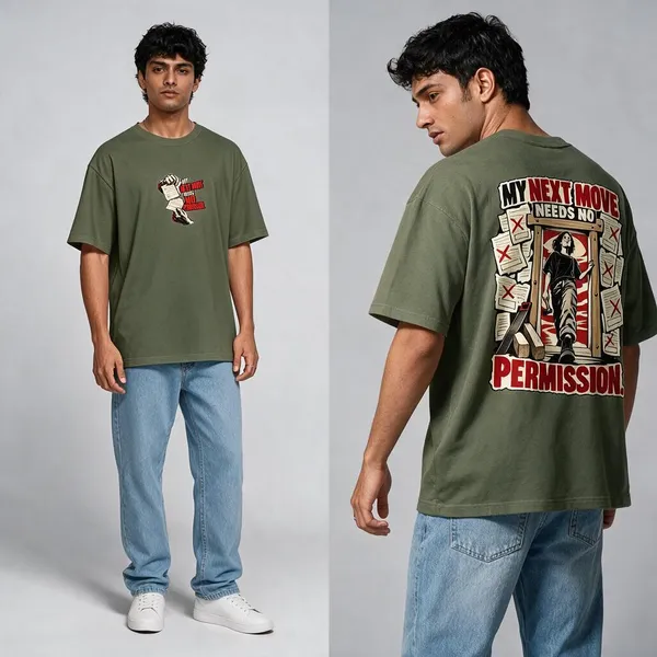 Next_Move_Olive_Green_Cotton_Oversized_Graphic_T-Shirt_For_Men