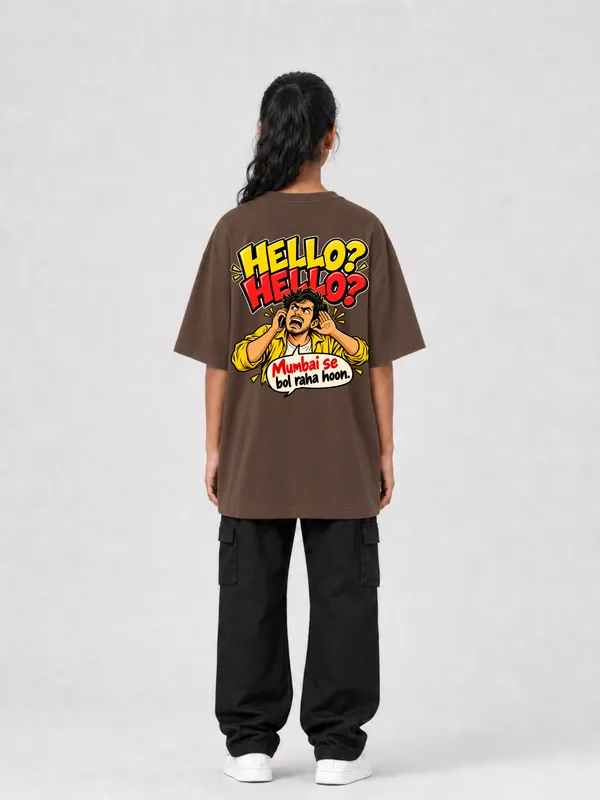 Brown_Cotton_Oversized_Graphic_T-Shirt_For_Women