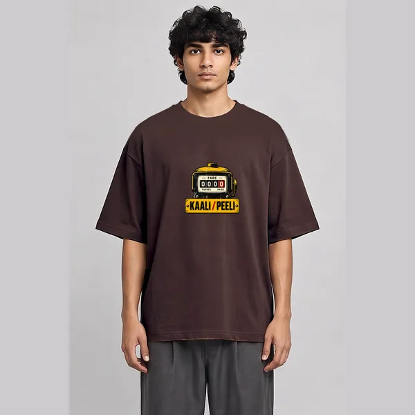 Kaali_Peeli_Brown_Cotton_Oversized_Graphic_T-Shirt_For_Men