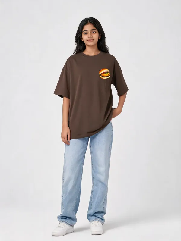 Brown_Cotton_Oversized_Graphic_T-Shirt_For_Women