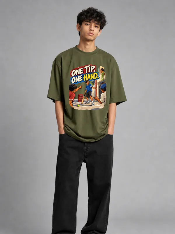 Olive_Green_Cotton_Oversized_Graphic_T-Shirt_For_Men