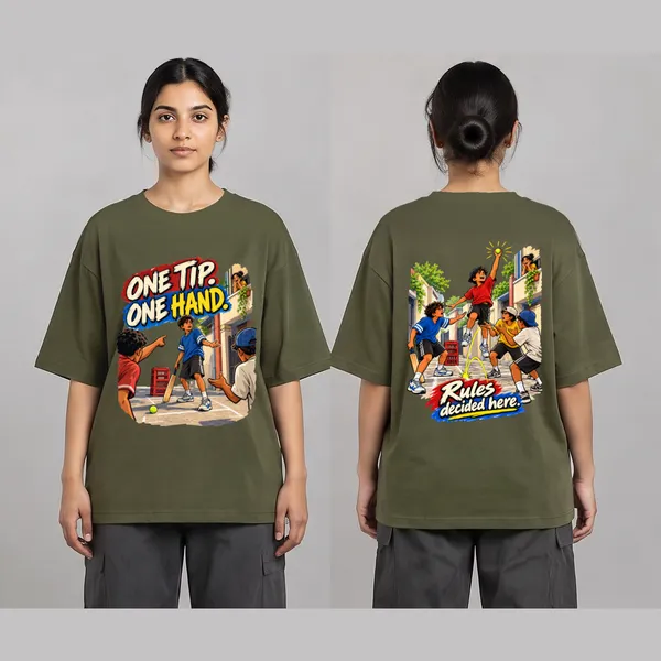 Cricket_Olive_Green_Cotton_Oversized_Graphic_T-Shirt_For_Unisex