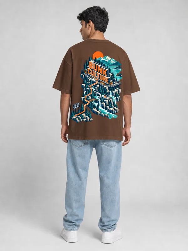 Brown_Cotton_Oversized_Graphic_T-Shirt_For_Men