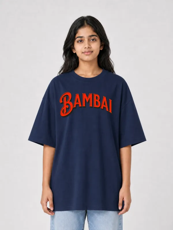 Navy_Blue_Cotton_Oversized_Graphic_T-Shirt_For_Women