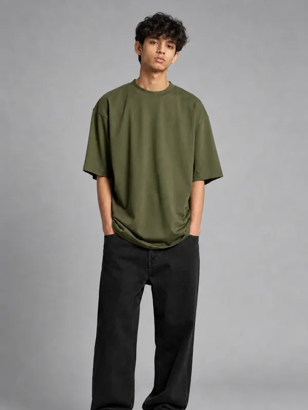 Olive_Green_Cotton_Oversized_Graphic_T-Shirt_For_Men