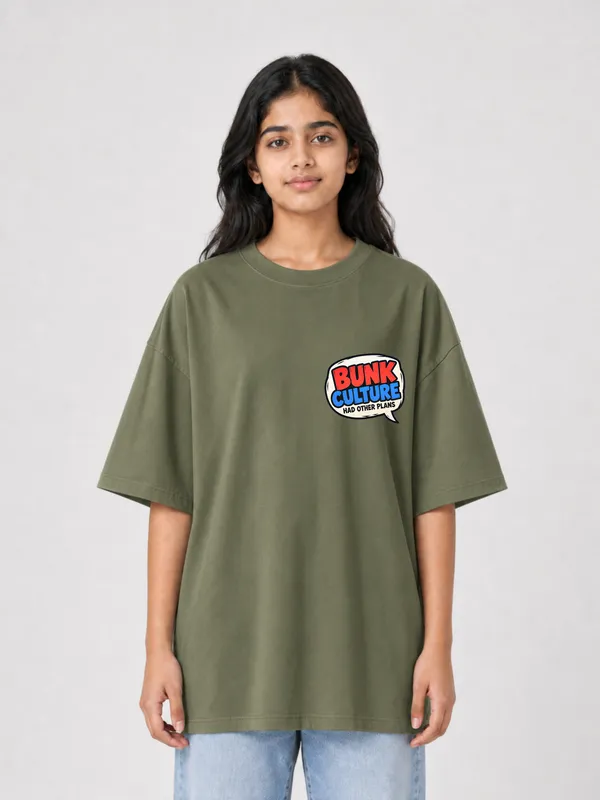Olive_Green_Cotton_Oversized_Graphic_T-Shirt_For_Women