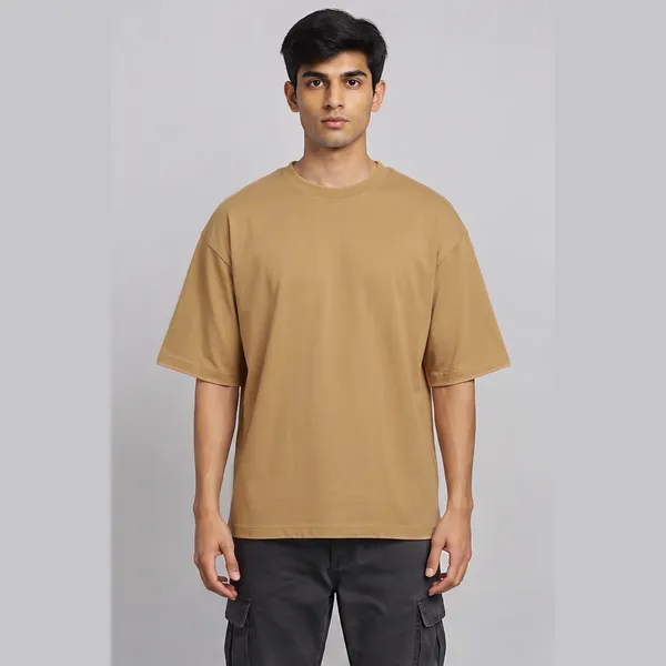 Flatmate_Beige_Cotton_Oversized_Graphic_T-Shirt_For_Men