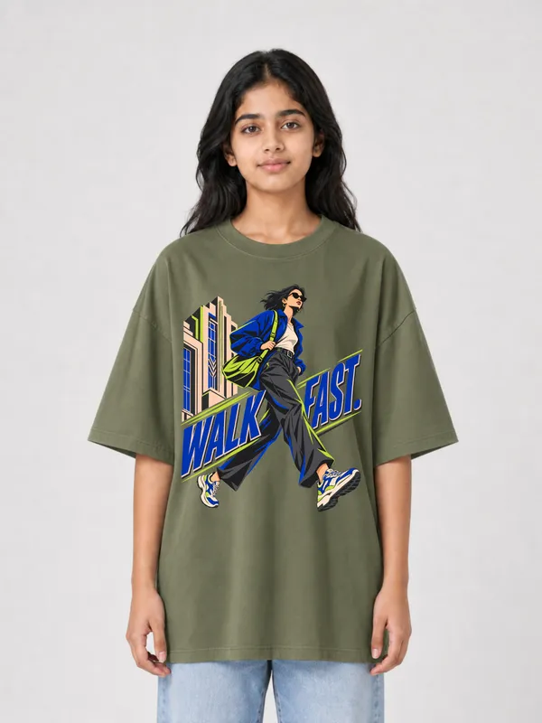 Olive_Green_Cotton_Oversized_Graphic_T-Shirt_For_Women