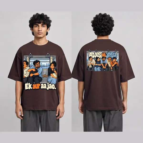Ek_Aur_Brown_Cotton_Oversized_Graphic_T-Shirt_For_Men