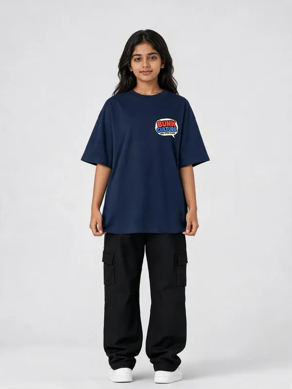 Navy_Blue_Cotton_Oversized_Graphic_T-Shirt_For_Women