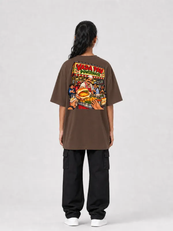 Brown_Cotton_Oversized_Graphic_T-Shirt_For_Women