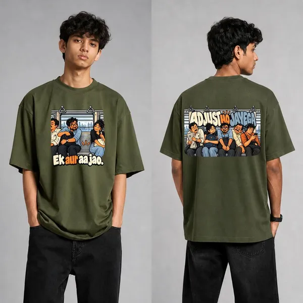 Ek_Aur_Olive_Green_Cotton_Oversized_Graphic_T-Shirt_For_Men