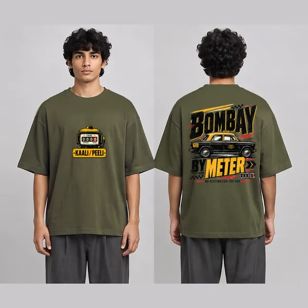 Kaali_Peeli_Olive_Green_Cotton_Oversized_Graphic_T-Shirt_For_Men